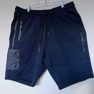 Steves Jeans Men's Fleece Shorts Black 3XL